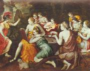 Frans Floris de Vriendt Athene bei den Musen oil painting reproduction